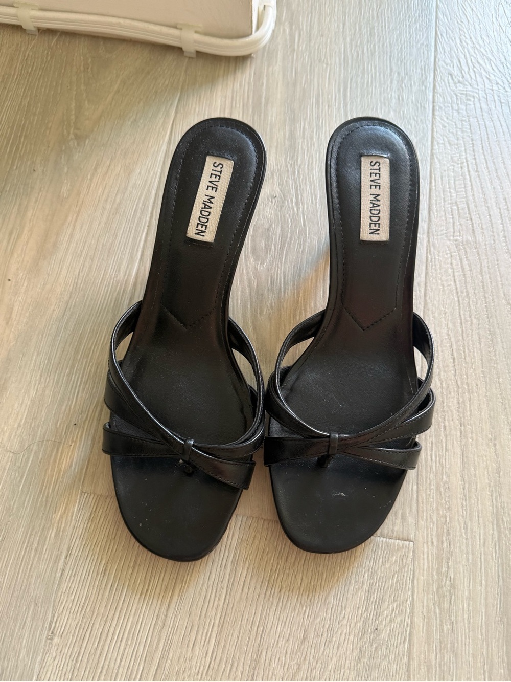 Steve Madden Black Bow Slip-On Heeled Mules
